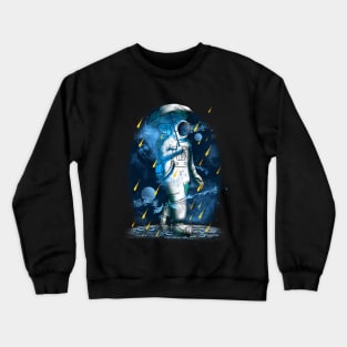 Astronaut In Meteor Shower Crewneck Sweatshirt